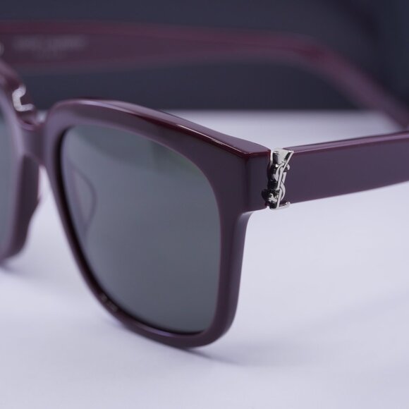 Saint Laurent SLM40 006 Square Sunglasses - Red/Grey - Picture 10 of 11